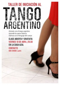 Cartel taller tango argentino