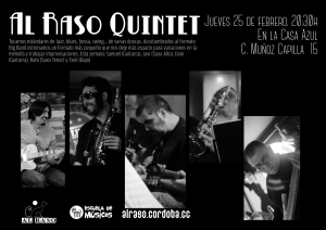 Cartel concierto Al Raso Quintet el 25 de febrero