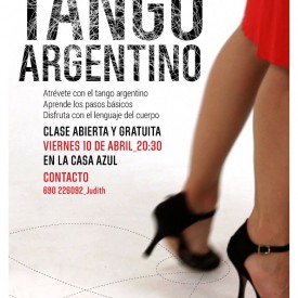 Cartel taller tango argentino