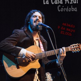 Cartel concierto Fernando Lobo en la Casa Azul. 9 de mayo.