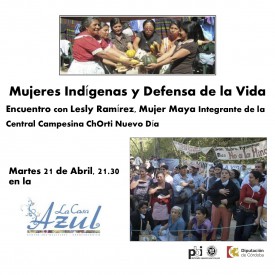 Cartel Mujeres indígenas y defensa de la vida